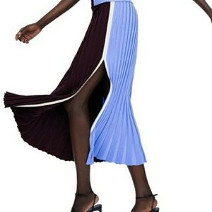 Zara knit color block skirt